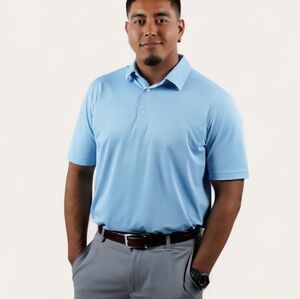 Greg Norman Collection Sky Blue Polo Shirt